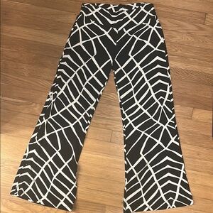 Black and White Geometric Women's Pants
